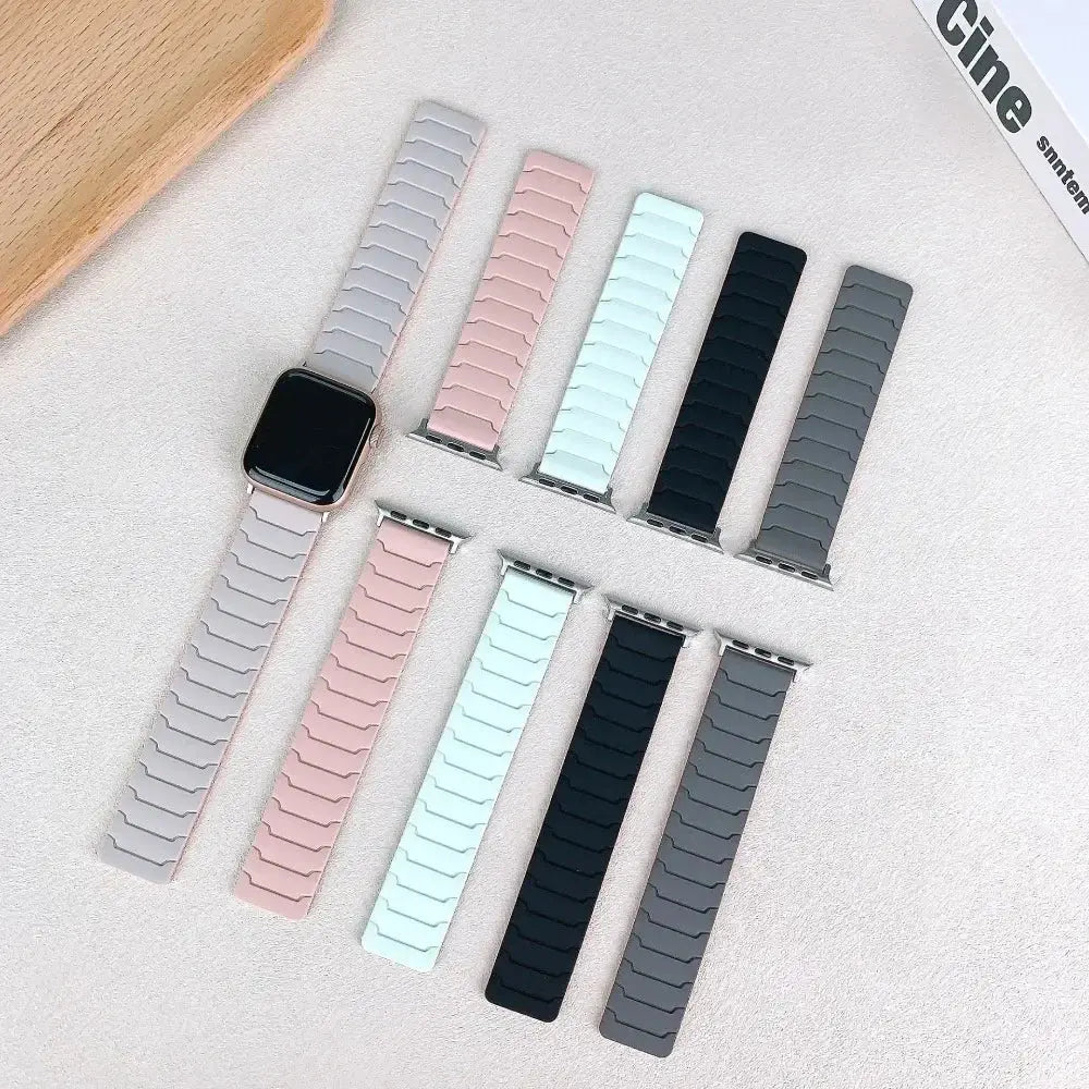 Silicone Loop Band for Apple Watch Ultra 2/1 49mm Series 10 42mm 46mm Magnetic strap for iWatch 9 8 7 6 5 4 se 45mm 44 41 40 38 Pinnacle Luxuries