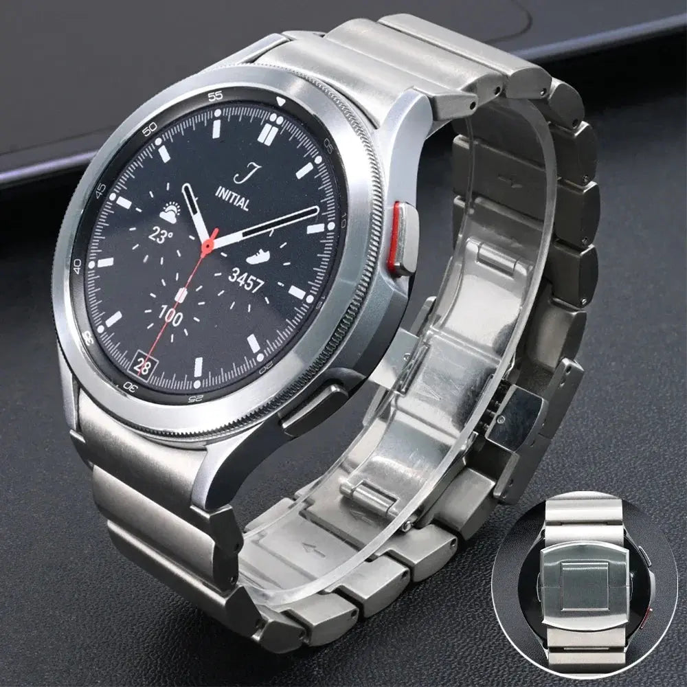 Titanium Strap for Samsung Galaxy Watch 4/5/6/7 44mm 40mm 316L Stainless Steel Buckle Band for Galaxy 6 Classic 47mm 43mm 5 Pro Pinnacle Luxuries