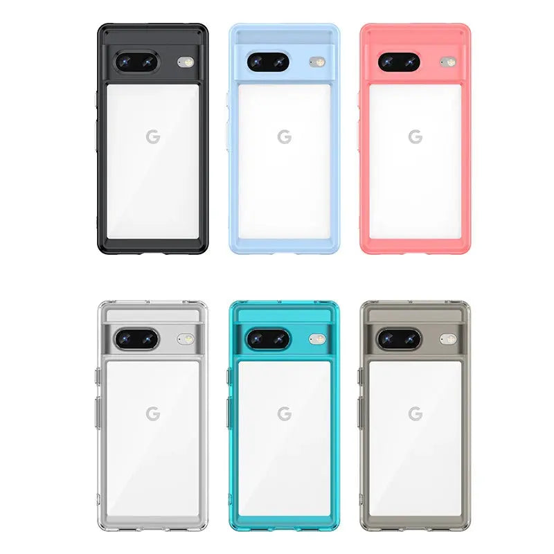 For Google Pixel 7 Case Cover Google Pixel 7 Capa Shockproof Bumper Clear Transparent Multicolour Fundas Google Pixel 7 8 Pro 7A Pinnacle Luxuries
