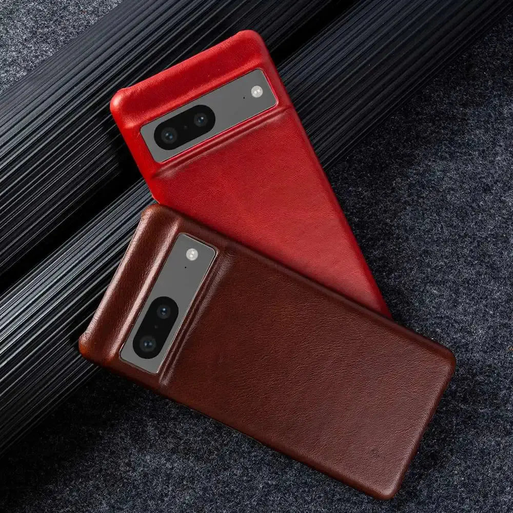 For Google pixel 7 Case Luxury Oil Wax Genuine Leather Cover Pixel 6A 8Pro 7Pro 5A capa Protective Etui Back Coque Carcasa Shell Pinnacle Luxuries