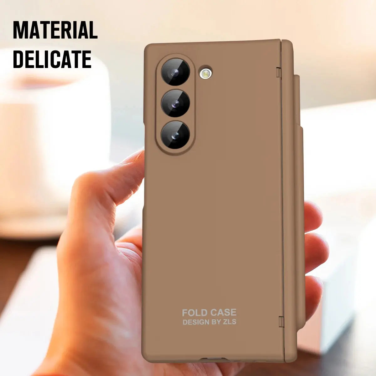 For Samsung Galaxy Z Fold 6 5 4 3 Case Skin Friendly Matte Folding Hinge with Tempered Film Optional Touch Pen Shockproof Cover Pinnacle Luxuries