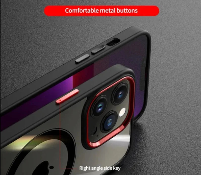 Luxury Clear HD Phone Case For iPhone 14 13 12 11 15 Pro Max Funda Magnetic Magsafe Wireless Charging Shockproof Cellphone Cover Pinnacle Luxuries