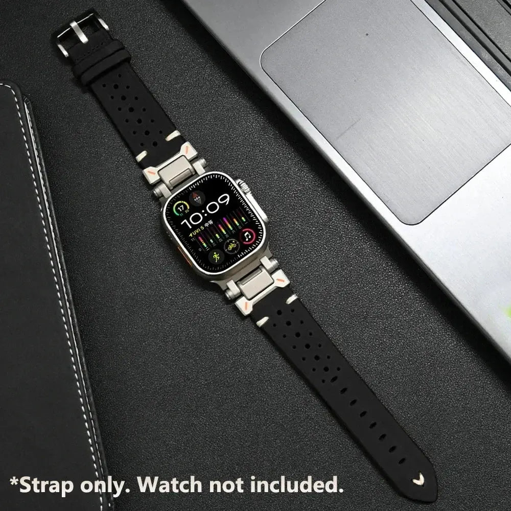 Premium Leather Band for Apple Watch Series 10 & Ultra 2 – Rugged Luxury Strap