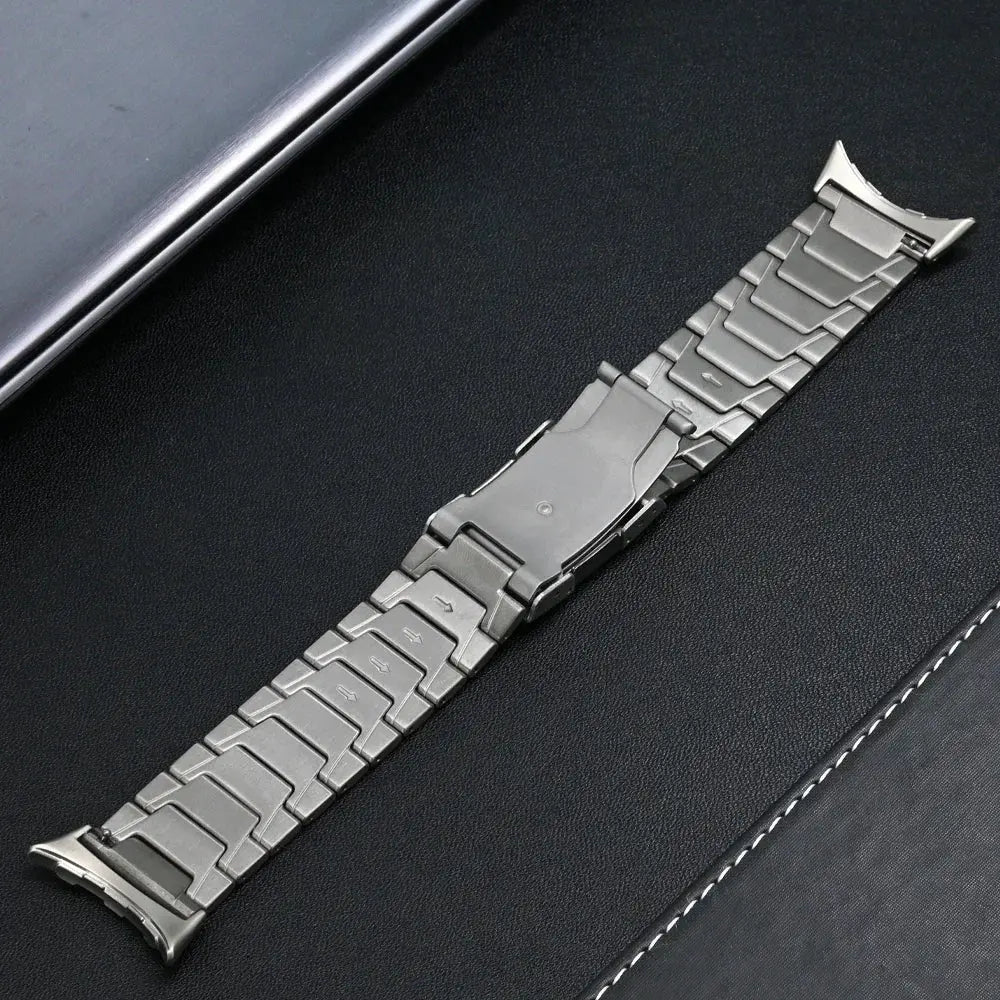 Luxury Titanium Strap for Google Pixel Watch 3 45mm Link Bracelet Band for Pixel Watch 3 45mm Wristband Replaced Accessories Pinnacle Luxuries