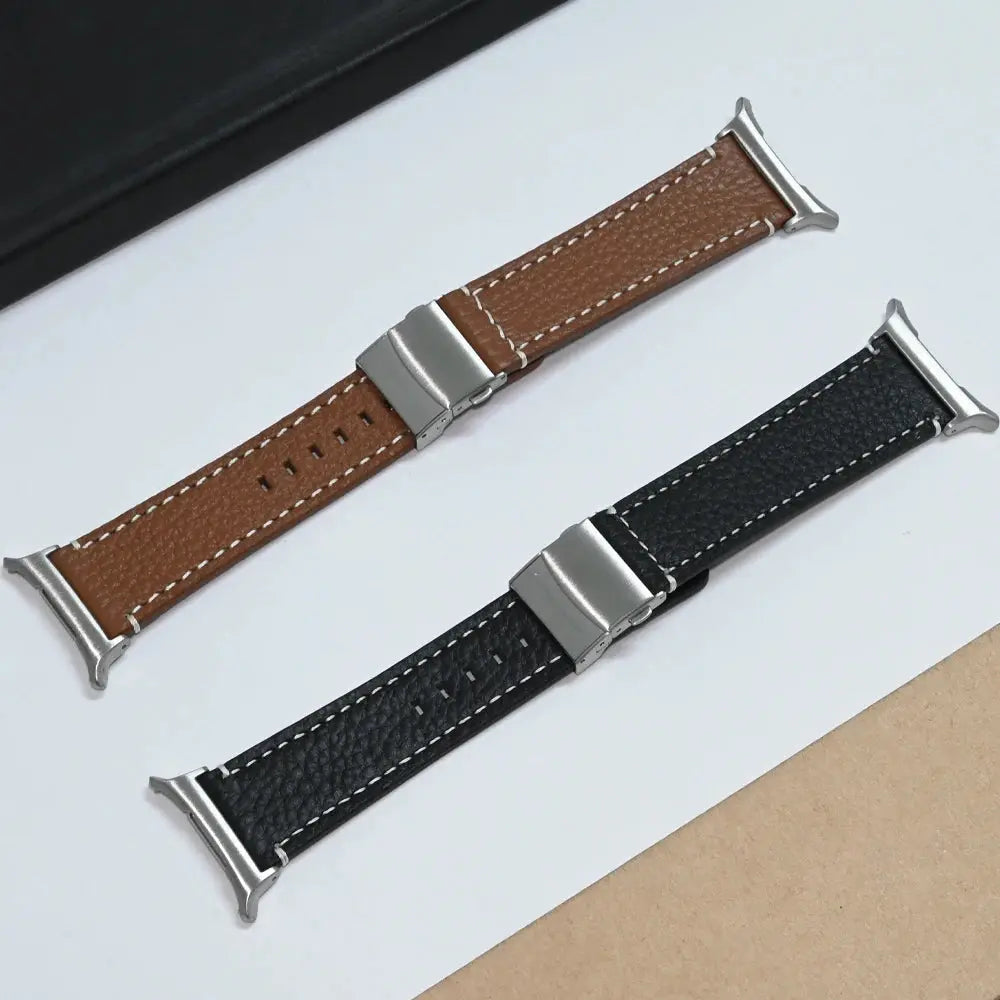 NO Gaps Genuine Leather Strap for Samsung Galaxy Watch 7 Ultra 47mm Luxury Men Curved End Band for Galaxy Watch 7 47MM Bracelet Pinnacle Luxuries