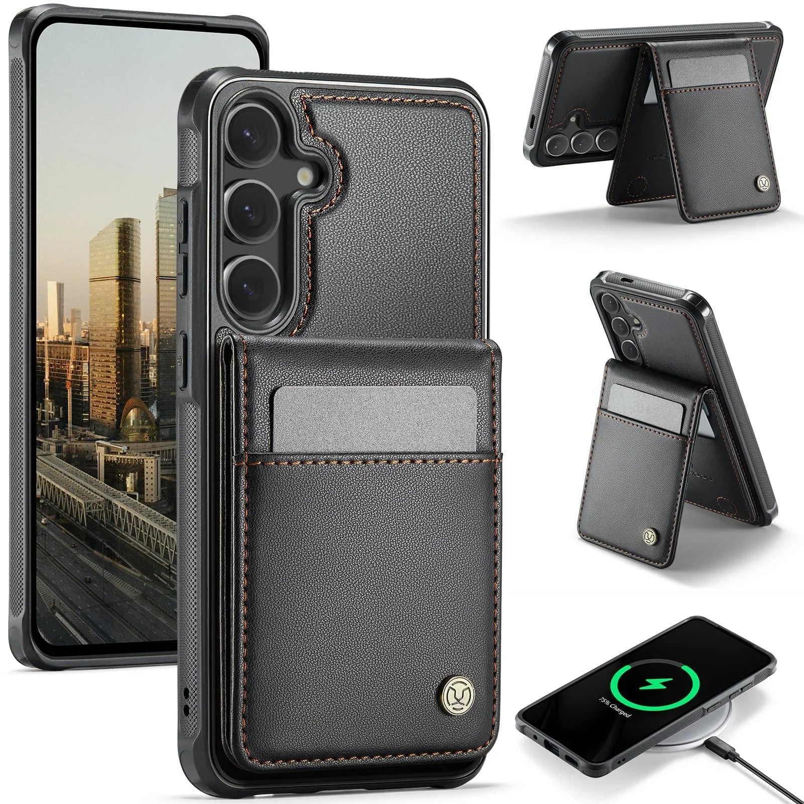 Premium Magnetic Wallet Case for Samsung Galaxy S25, S24, and Ultra – 2-in-1 Detachable Design