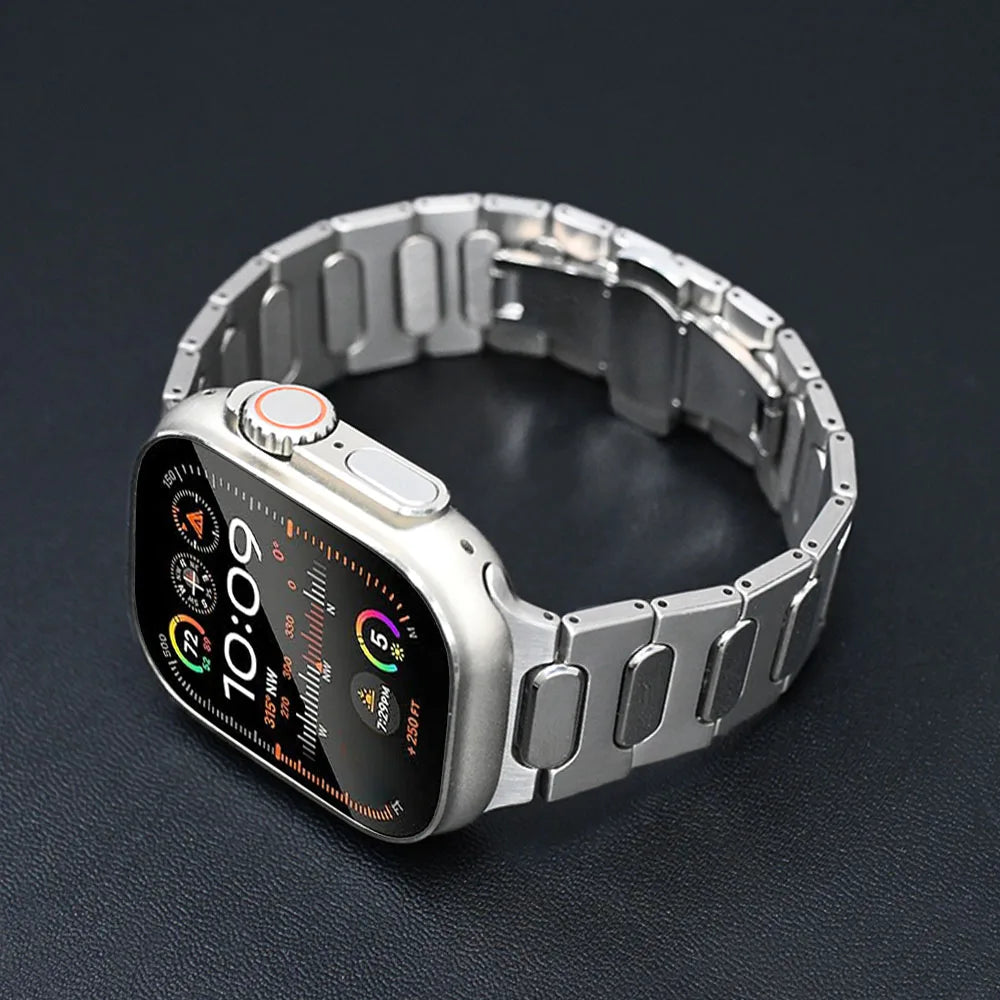 Titanium Elite Watch Band with Butterfly Clasp for Apple Watch