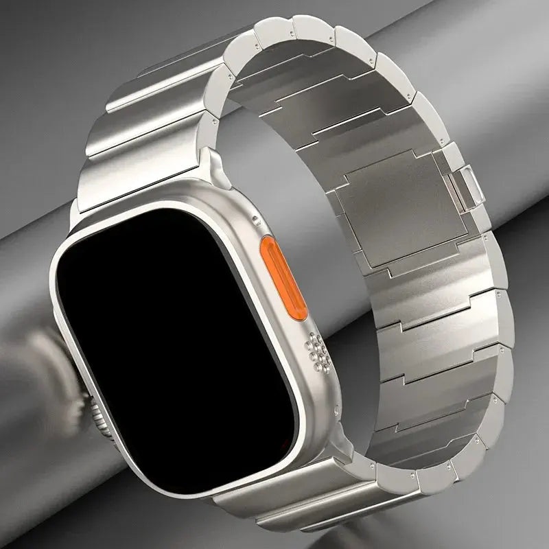 Titanium Strap for Apple Watch Ultra 2 1 49mm 45mm 44mm 38mm 40 41mm Magnetic Buckle Series 9 8 7 6 SE 5 4 3 2 Correa Bracelet Pinnacle Luxuries